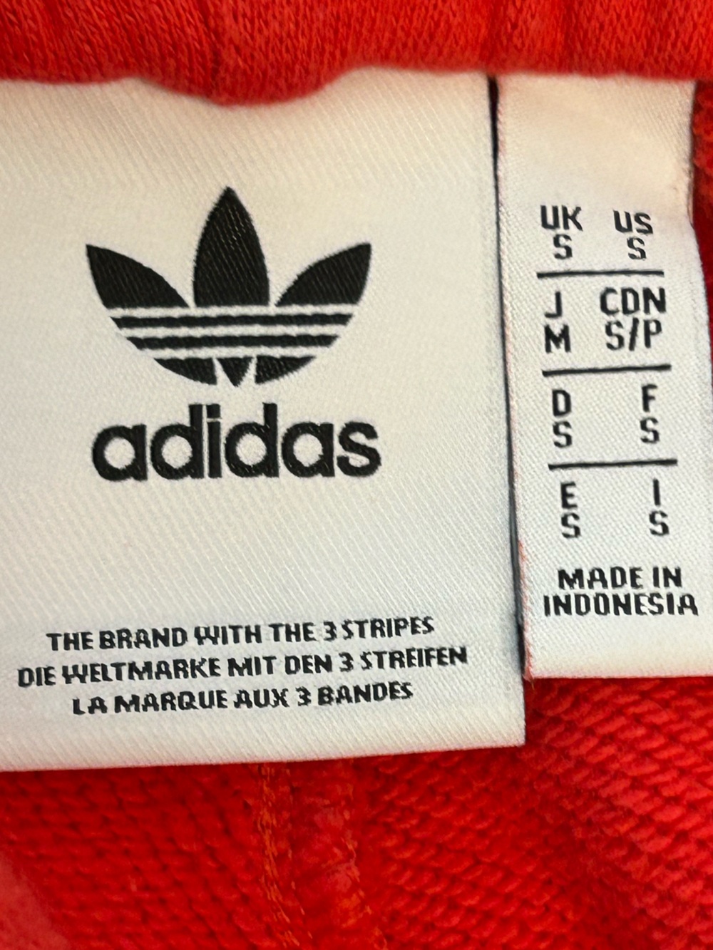 Adidas Originals Big Trefoil Sweatpants Red White Men Joggers FM3759 Size S - Picture 12 of 12